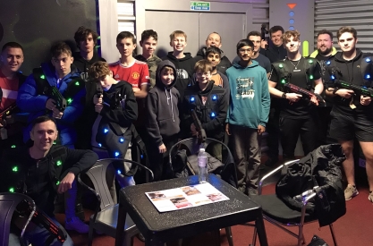 the boys and staff ready for action