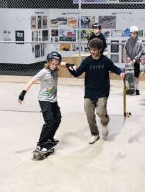 learning to skateboard