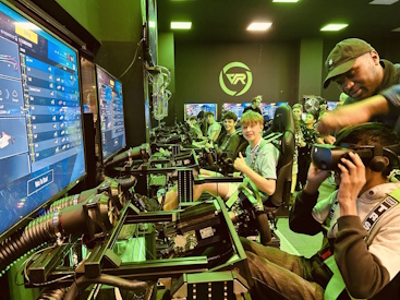 getting ready to race