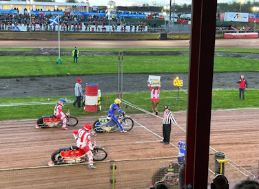 Bikes lining up for the first race