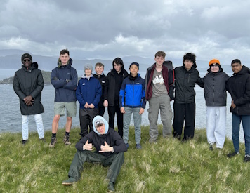 the boys enjoying the view